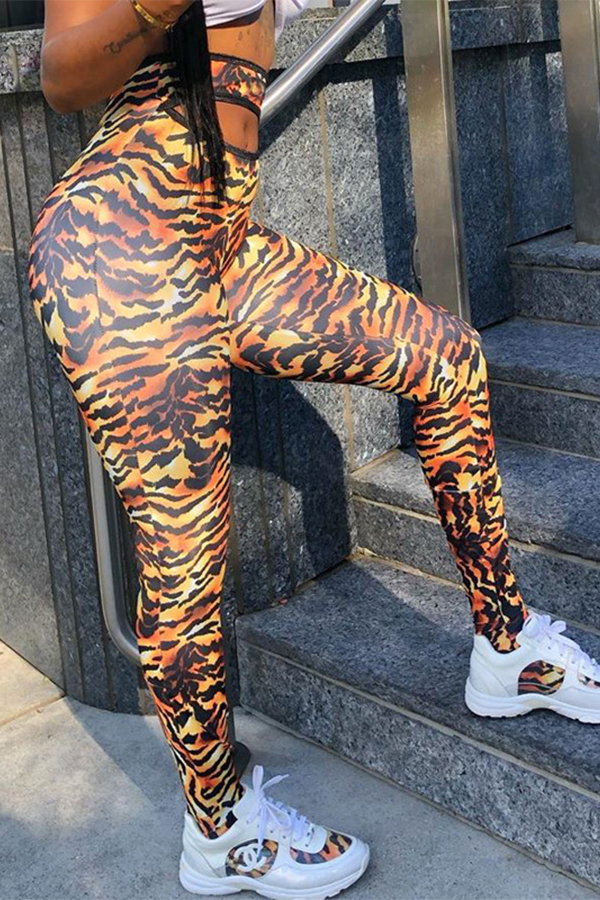

Lovely Casual Printed Tiger Stripes Leggings
