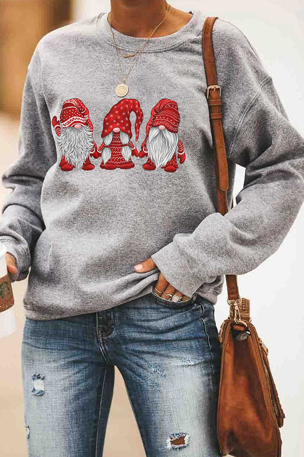 

Lovely Christmas Day Printed Grey Hoodie