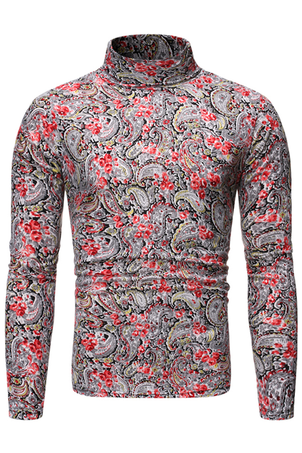 

Lovely Casual Turtleneck Multicolor T-shirt, Multi