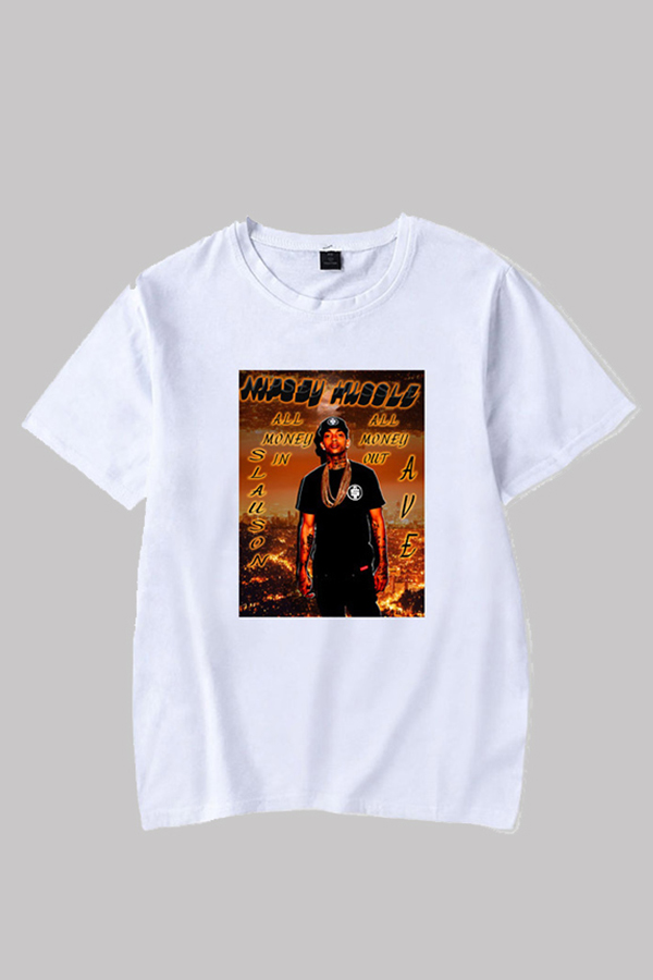 

Lovely Trendy Printed White T-shirt