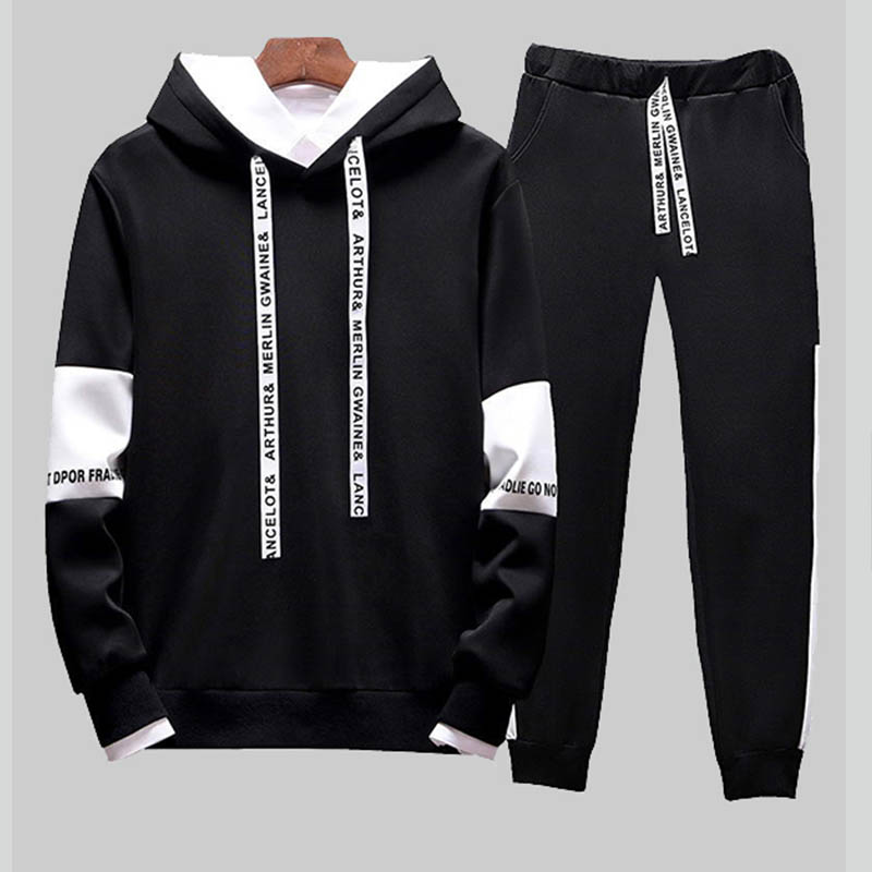 

Lovely Casual Patchwork Black Two-piece Pants Set