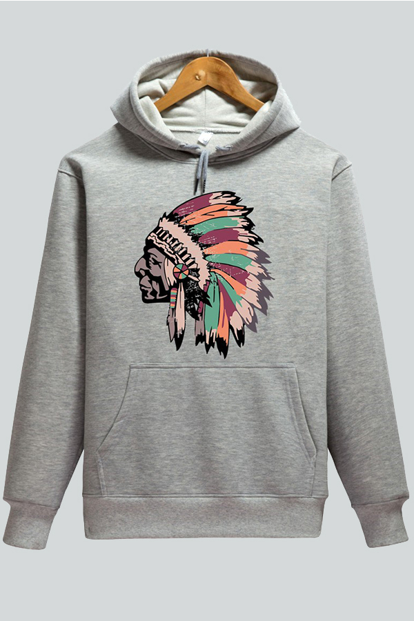 

Lovely Casual Hooded Collar Grey Hoodie