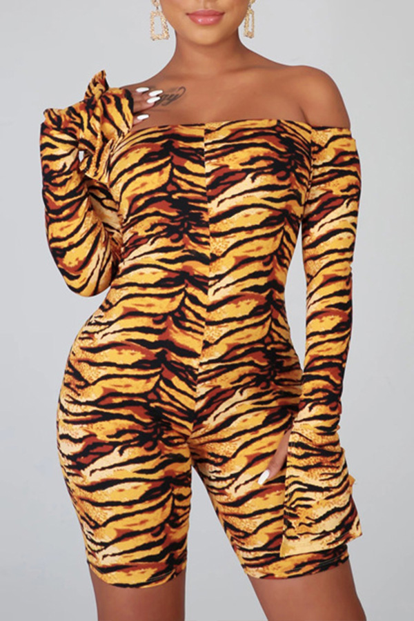 

Lovely Stylish Tiger Stripes One-piece Romper