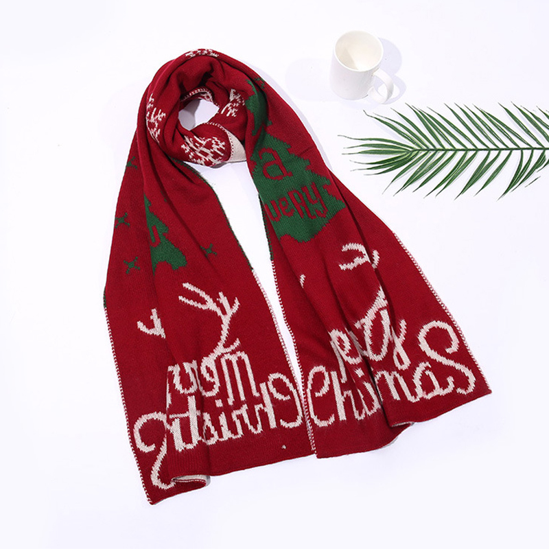 

Lovely Christmas Day Christmas Deer Wine Red Scarves