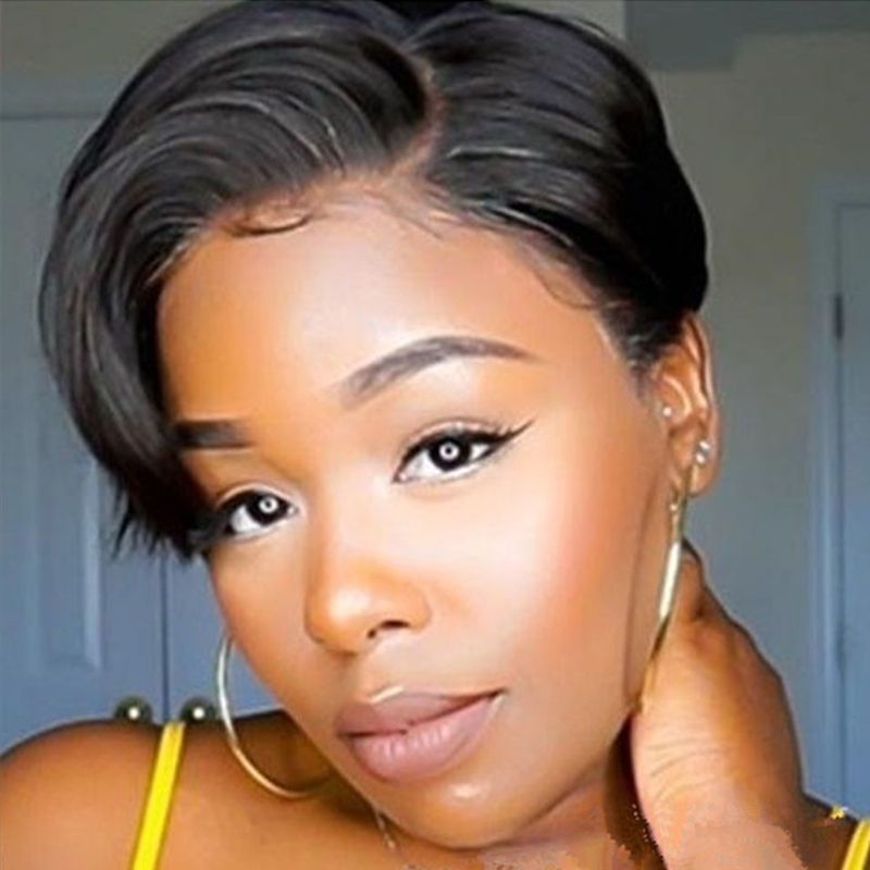 

Lovely Trendy Short Black Wigs