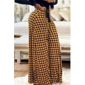 Lovely Casual Printed Loose Yellow Pants