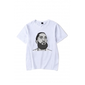Lovely Leisure Figure Printed White T-shirt