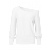 Lovely Casual Basic White Sweatshirt Hoodie