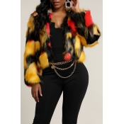 Lovely Street Patchwork Multicolor Coat