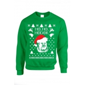 Lovely Christmas Day Basic Printed Green Hoodie