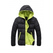 Lovely Casual Zipper Design Black Cotton-padded Cl