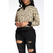 Lovely Casual Leopard Printed Sweater