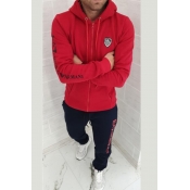 Lovely Casual Letter Printed Red Two-piece Pants S