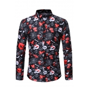 Lovely Casual Printed Black Shirt