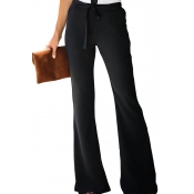 Lovely Leisure Loose Flared Black Pants