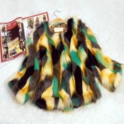 Lovely Chic Patchwork Green Coat