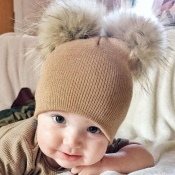 Lovely Cute Khaki Baby Beanie