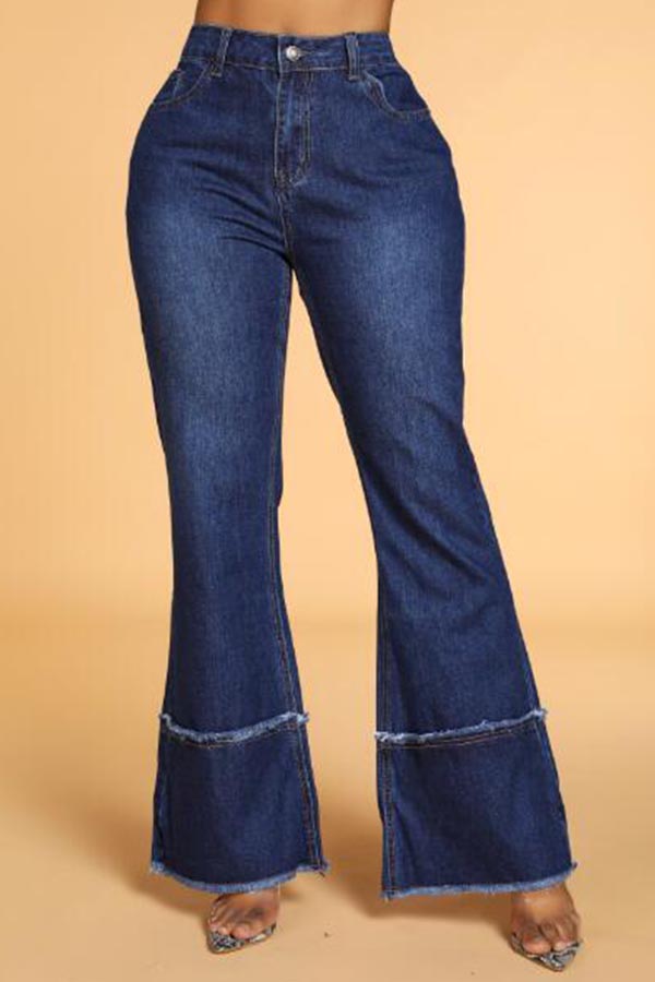

Lovely Casual Loose Dark Blue Jeans