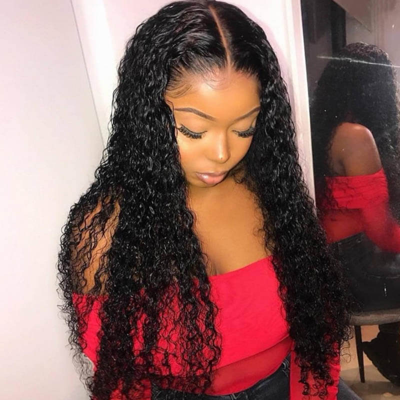 Lovely Street Curly Black Wigs