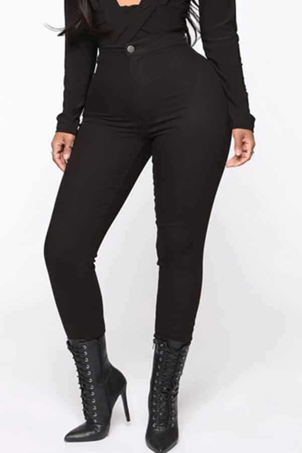 lovely trendy skinny black pants_pants_bottoms_lovelywholesale