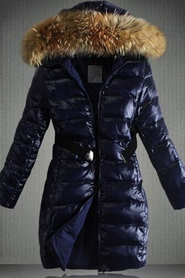 

Lovely Casual Hooded Collar Royal Blue Coat, Royalblue