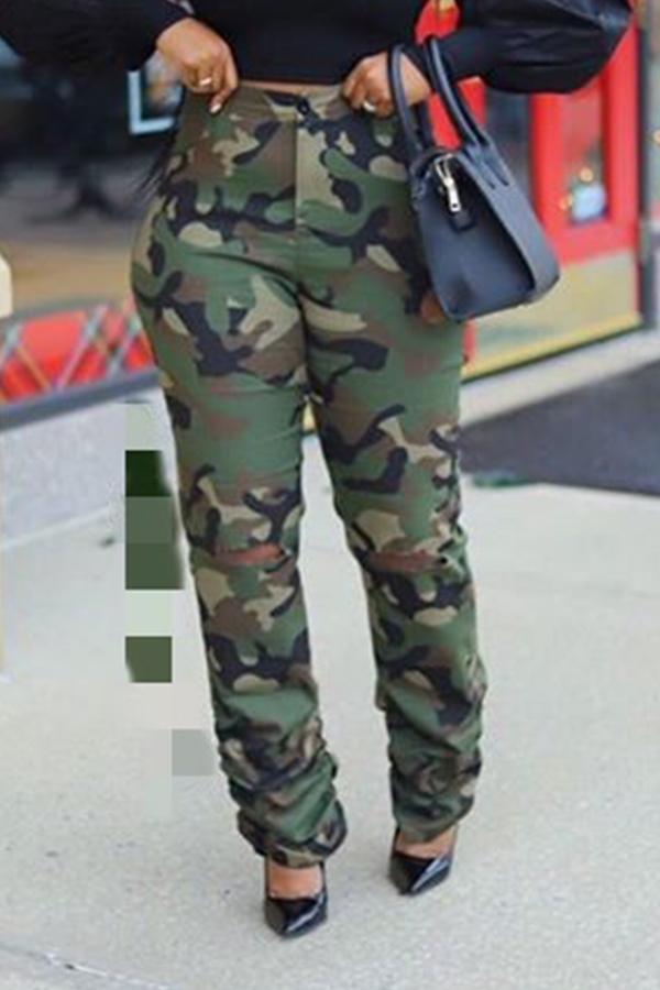 

Lovely Casual Camo Print Pants