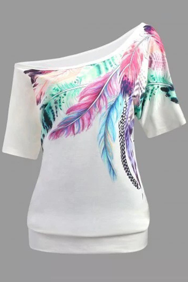 

Lovely Casual Basic White Plus Size T-shirt