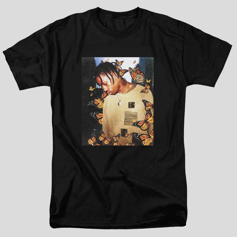 

Lovely Leisure Figure Print Basic Black T-shirt