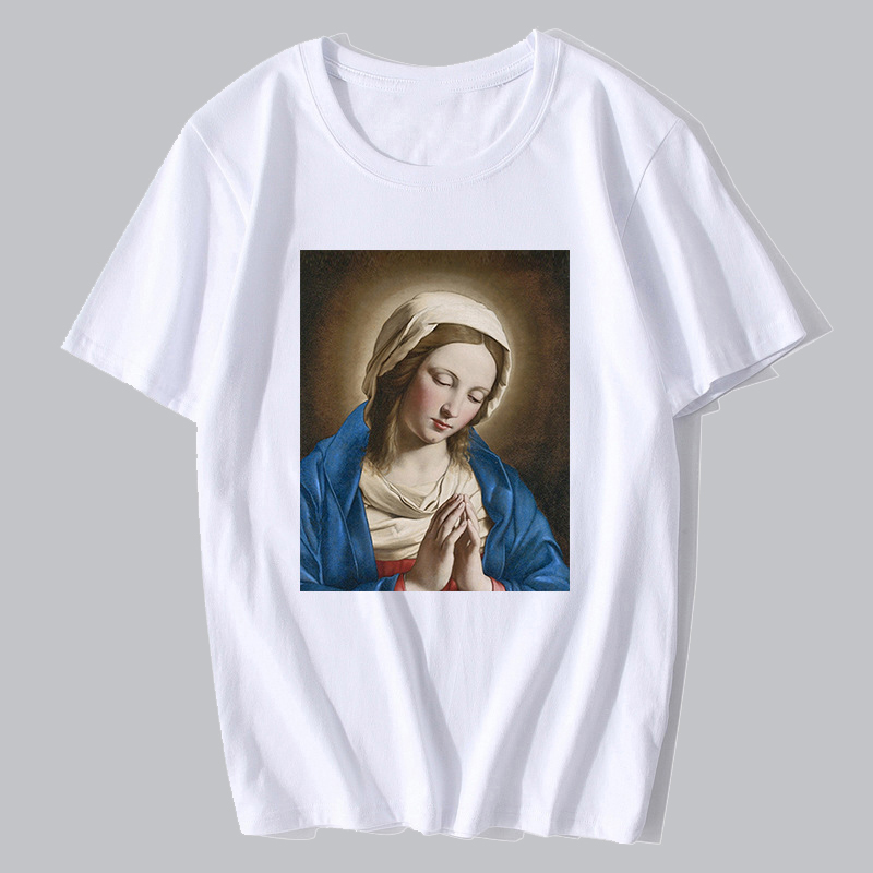 

Lovely Leisure Figure Print Basic White T-shirt