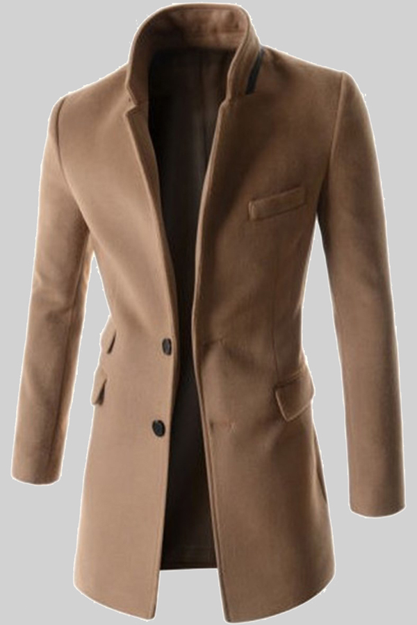 

Lovely Casual Buttons Light Tan Coat