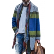 Lovely Trendy Color-lump Patchwork Multicolor Coat