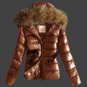 Lovely Casual Hooded Collar Brown Coat