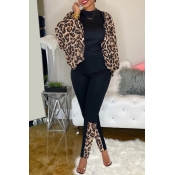 Lovely Casual Print Brown Two-piece Pants Set