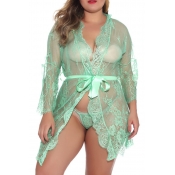 Lovely Sexy See-through Light Green Babydolls