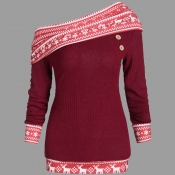Lovely Casual Patchwork Red Plus Size Blouse