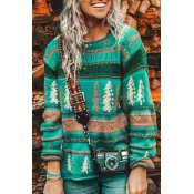 Lovely Patchwork Green Sweater