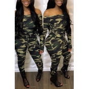 Lovely Trendy Camo Army Green One-piece Jumpsuit