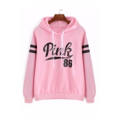 Lovely Casual Letter Pink Hoodie