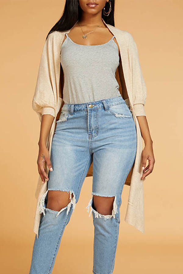 

Lovely Chic Loose Apricot Cardigan