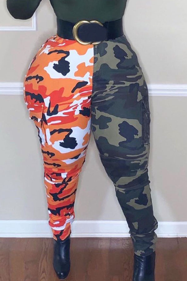 camo print pants womens