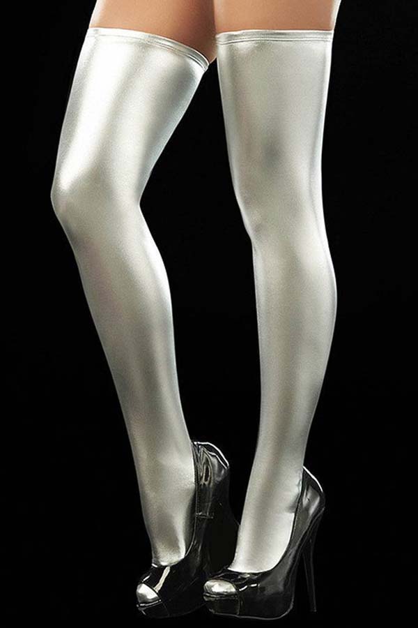 

Lovely Chic Skinny Silver Bodystocking