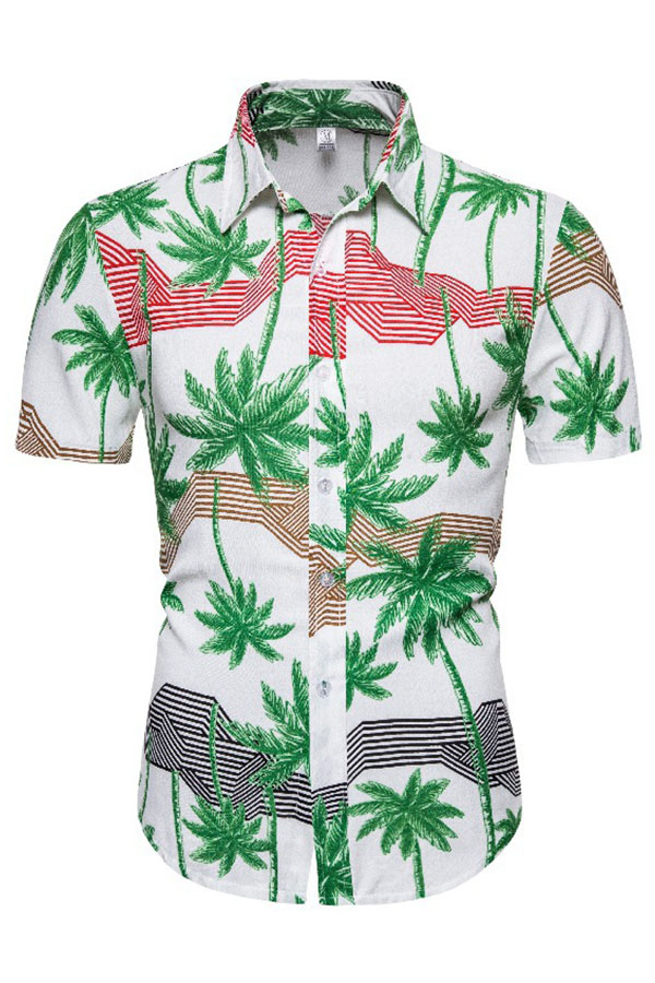 

Lovely Casual Print Green Shirt