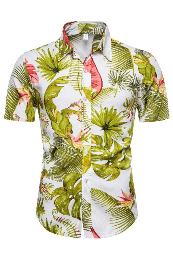 

Lovely Casual Print Yellow Shirt