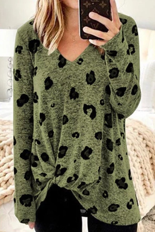 

Lovely Casual Print Green Plus Size Hoodie