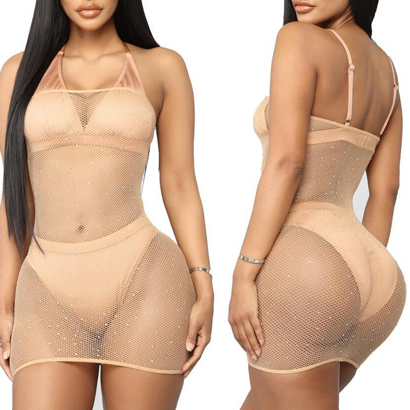 

Lovely Sexy See-through Brown Teddies
