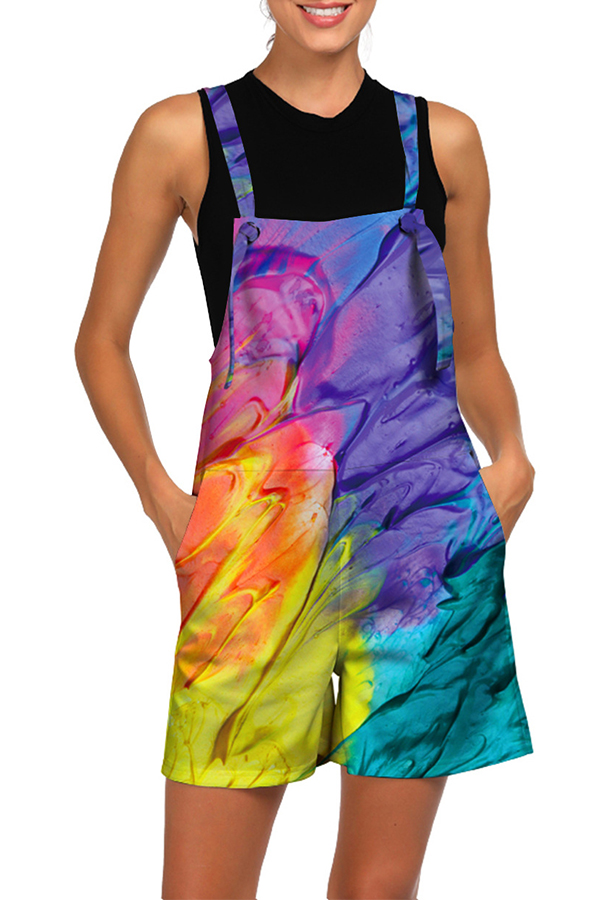 

Lovely Casual Print Multicolor One-piece Romper, Multi