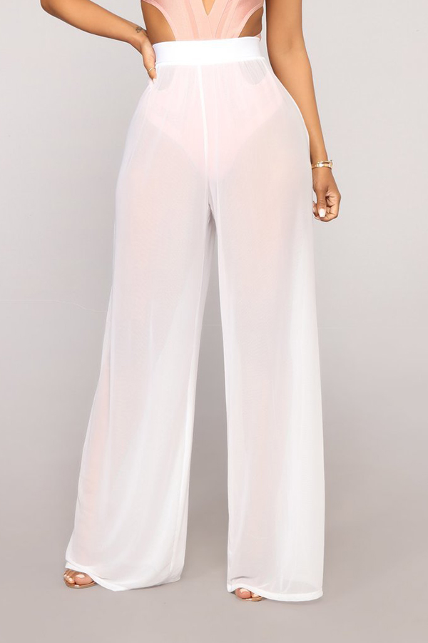 white loose pants ladies