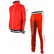 Lovely Sportswear Patchwork Red Two-piece Pants Se