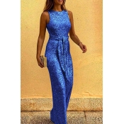 Lovely Chic Loose Blue One-piece Jumpsuit