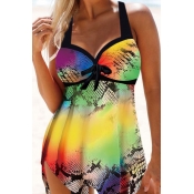 Lovely Print Knot Design Two-piece Swimsuit